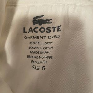 Lacoste Garment dyed